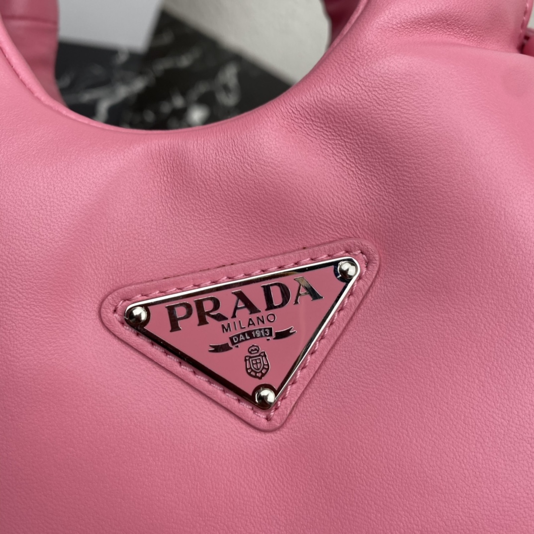 Prada Small Padded Soft Nappa Leather Bag Tote Pink 1BA359